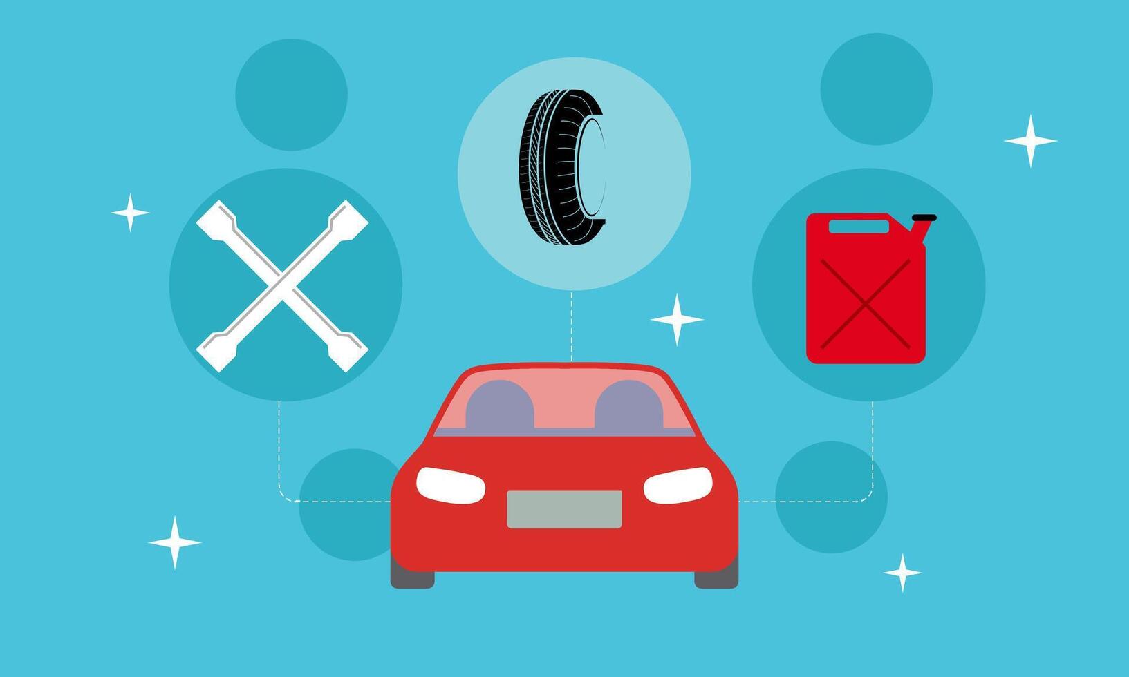 Auto concept for flat icons vector