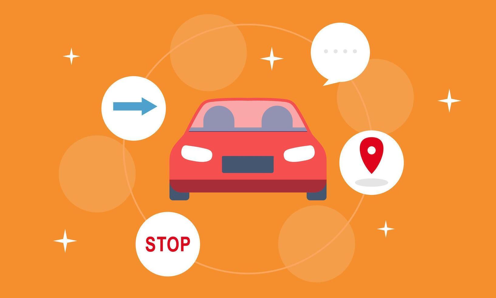 Auto concept for flat icons vector