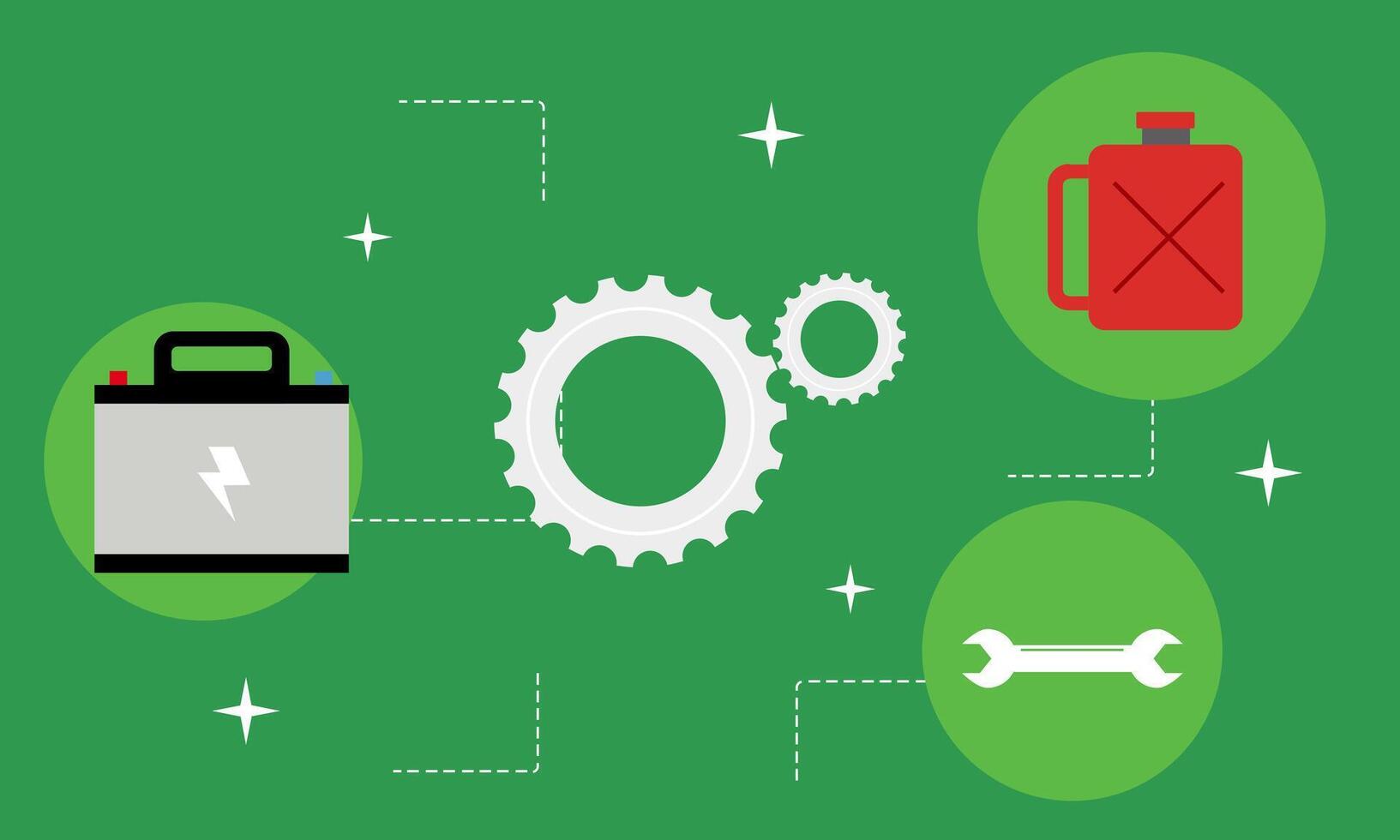 Auto concept for flat icons vector