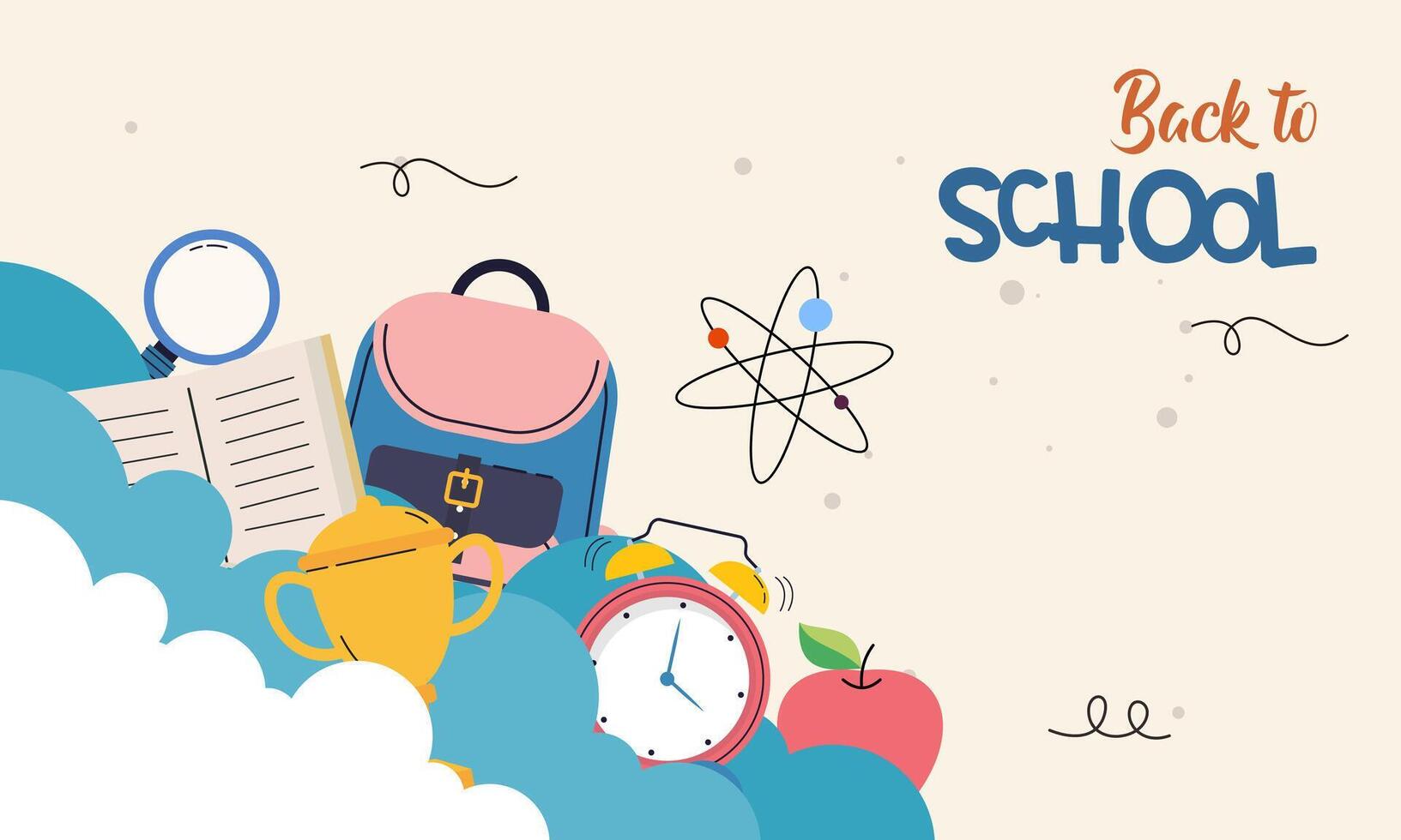 Back to school poster vector