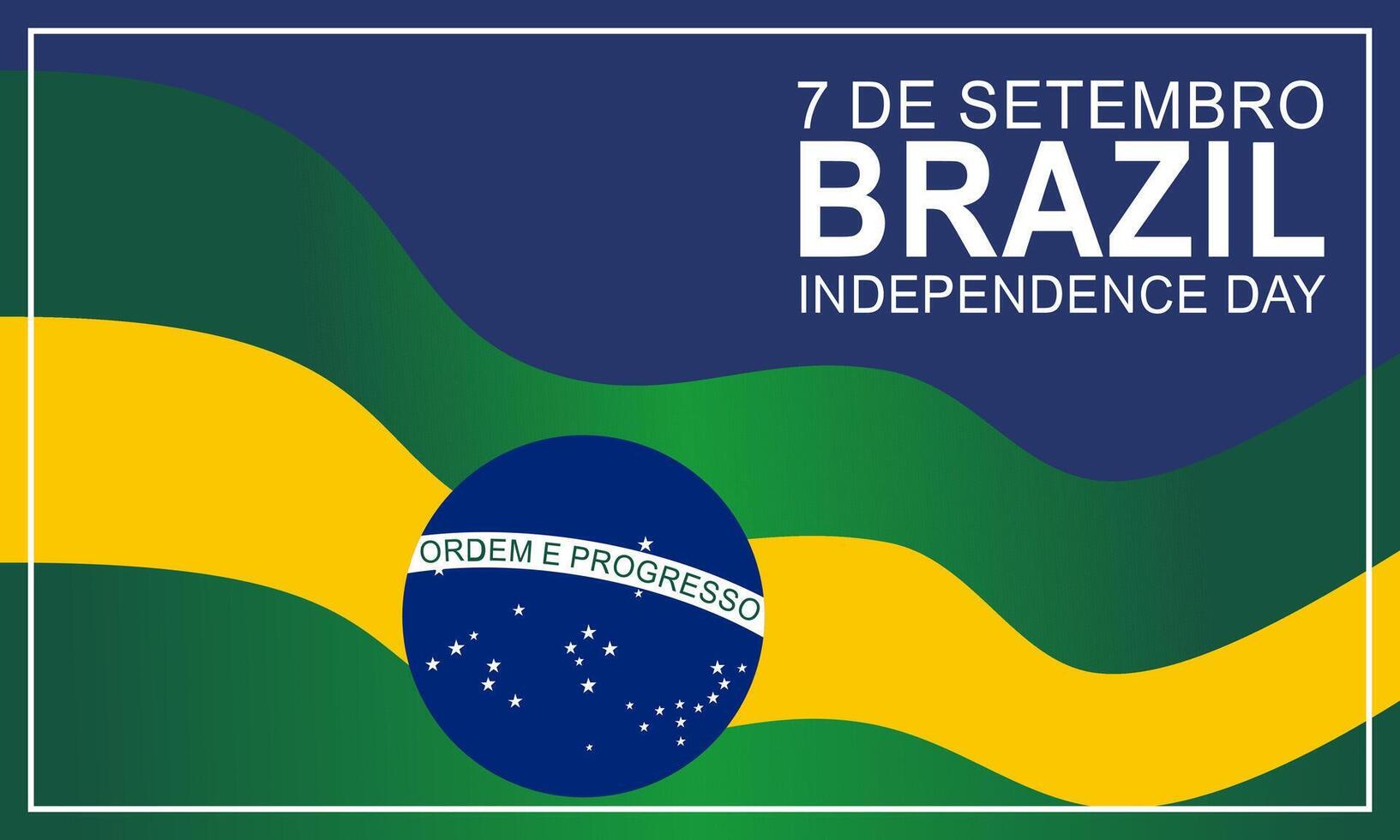 Happy independence day brazil 7th September poster design vector