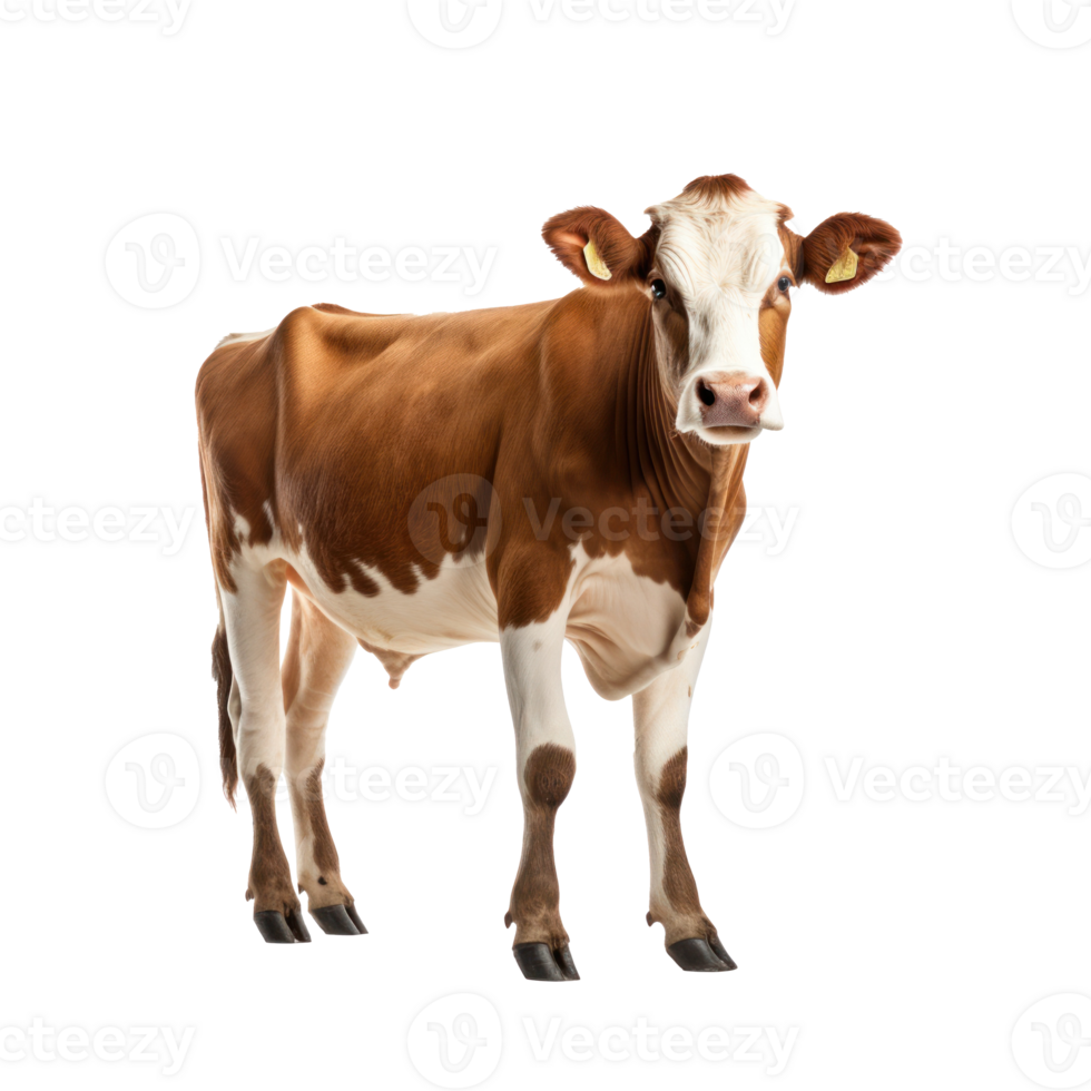 a cow standing on a transparent background png