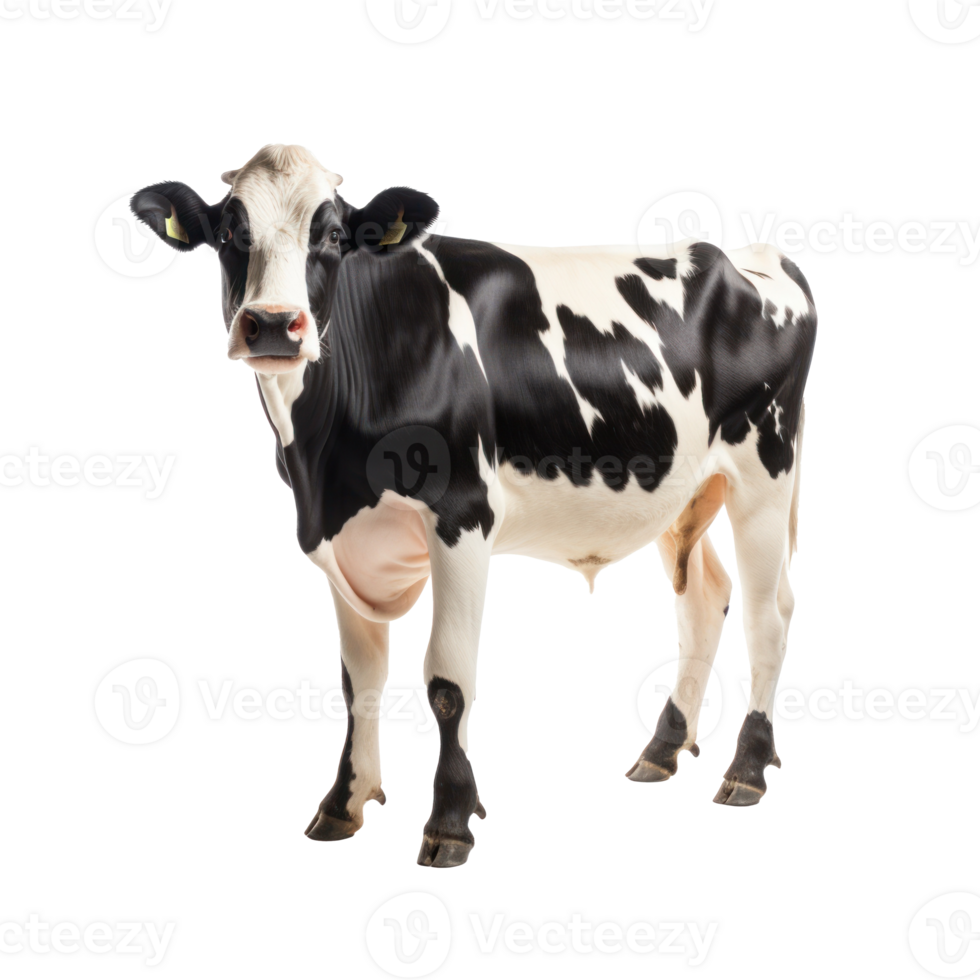 a cow standing on a transparent background png