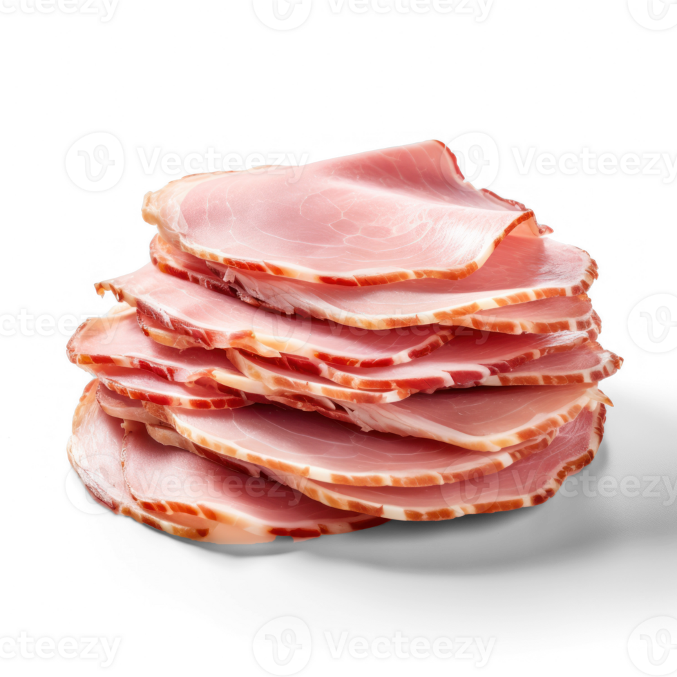 sliced ham on a transparent background png