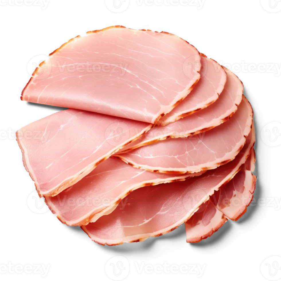 sliced ham on a transparent background png