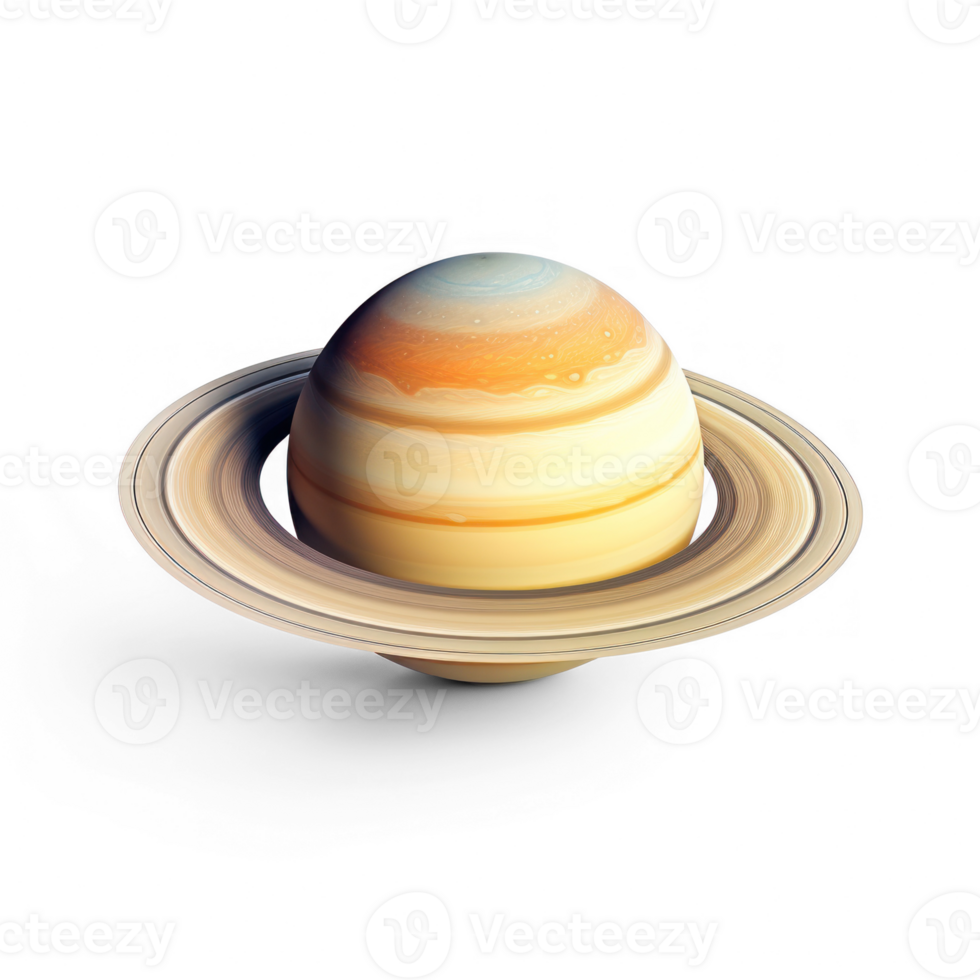 saturn planet isolated on transparent background png