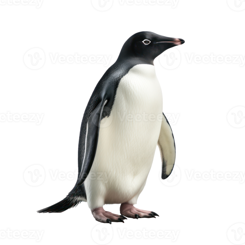 penguin standing on transparent background png