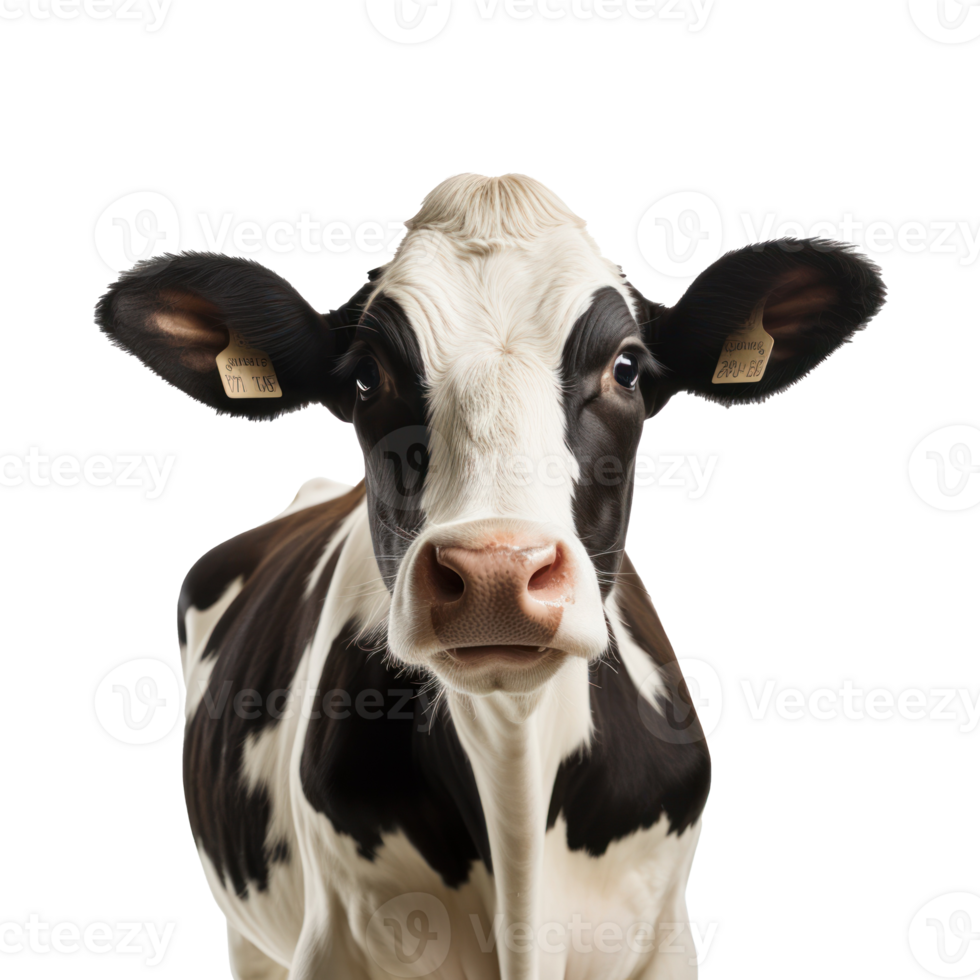 a cow with a white face and black spots png