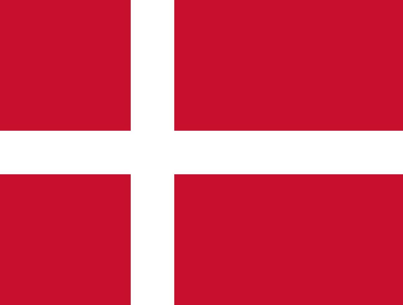 The official national flag of Denmark. Flag of the Kingdom of Denmark. Nordic cross. Nordic country vector