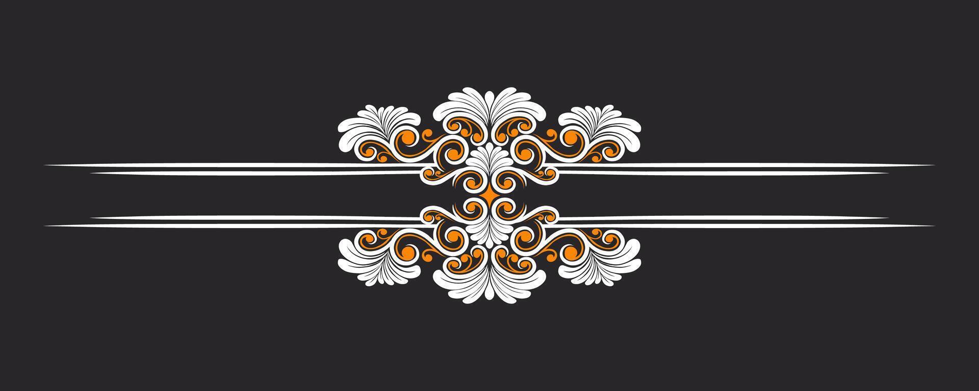 Vintage Baroque Victorian frame border victorian monogram floral engraved scroll ornament wedding vector