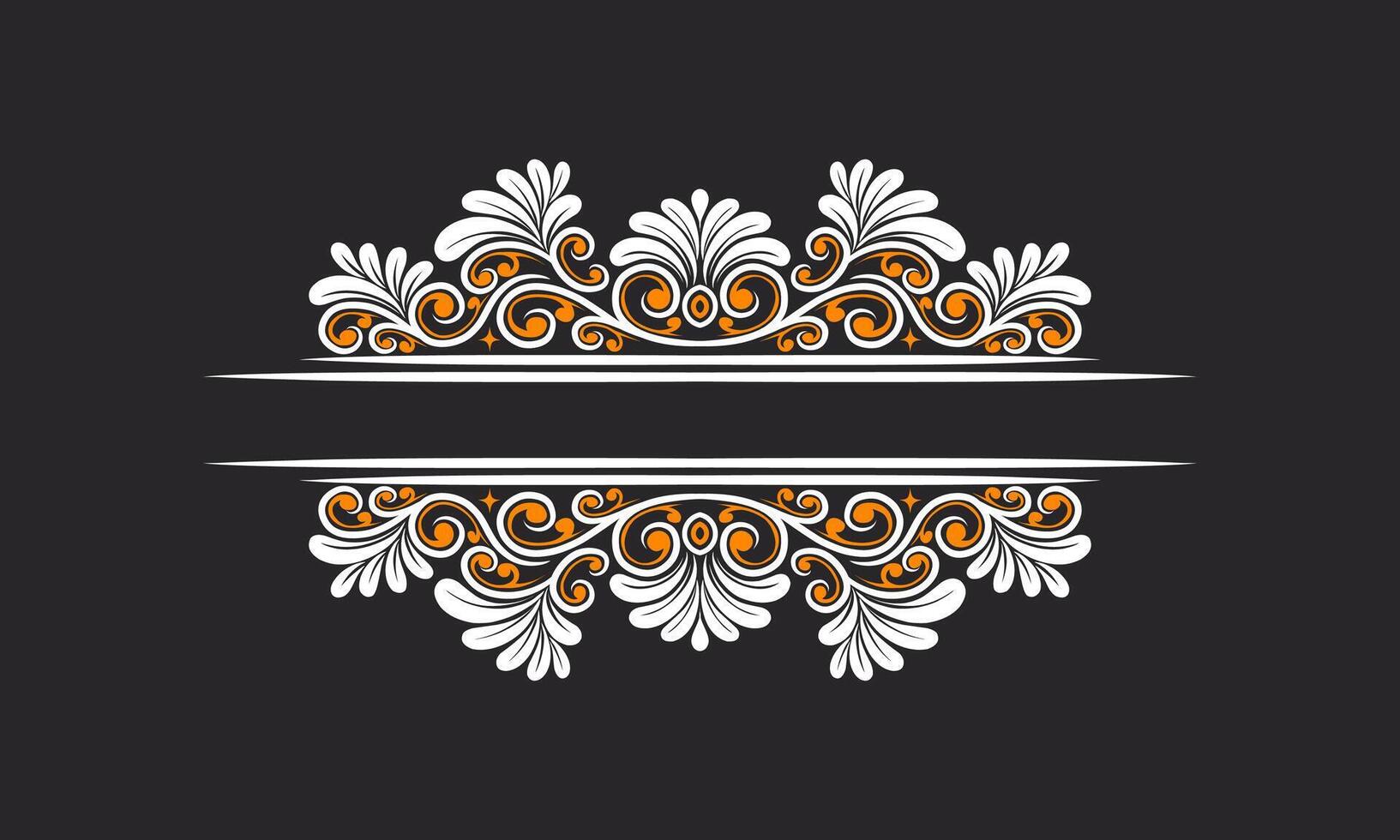 Vintage Baroque Victorian frame border victorian monogram floral engraved scroll ornament wedding vector