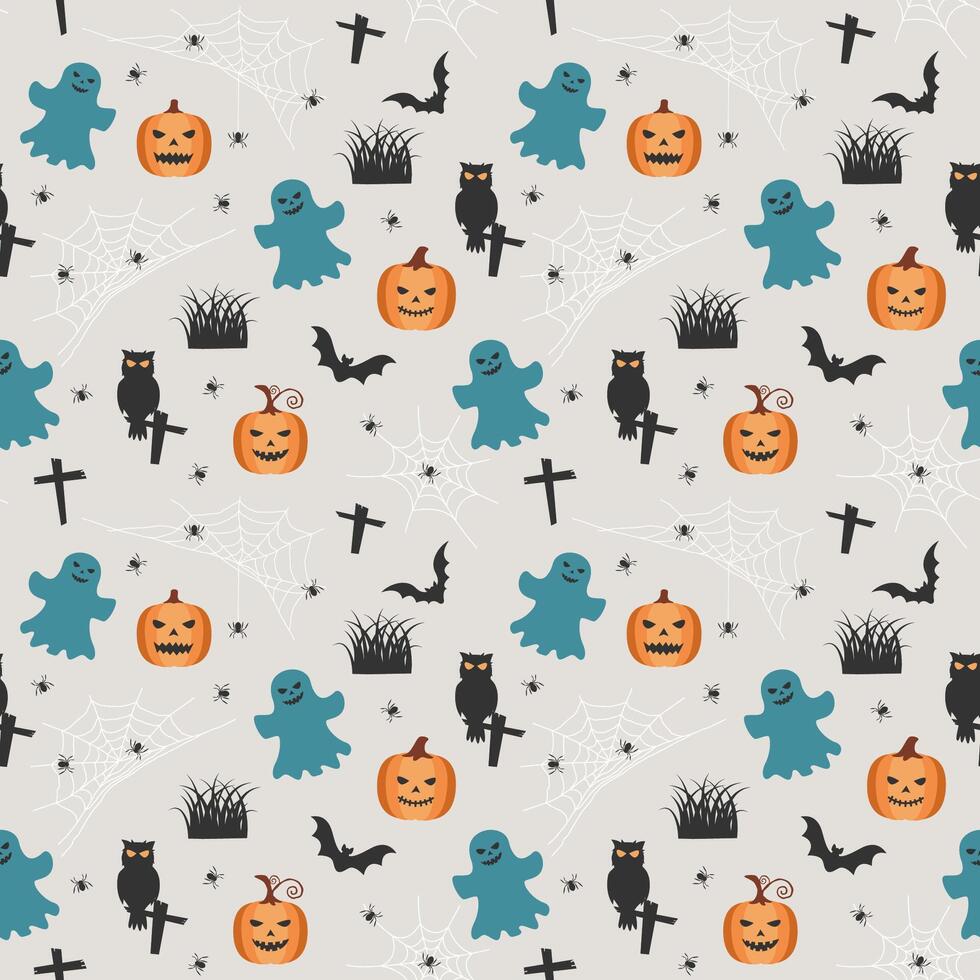 Halloween cartoon seamless pattern,celebrate theme background for decorative,wrapping paper or wallpaper vector