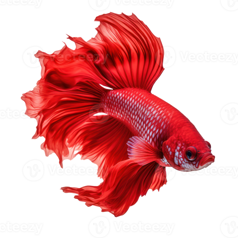 red siam fish on transparent background png