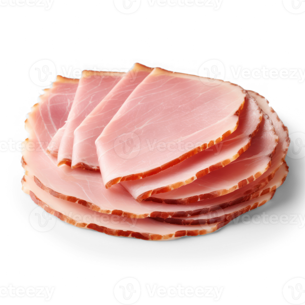 sliced ham on a transparent background png
