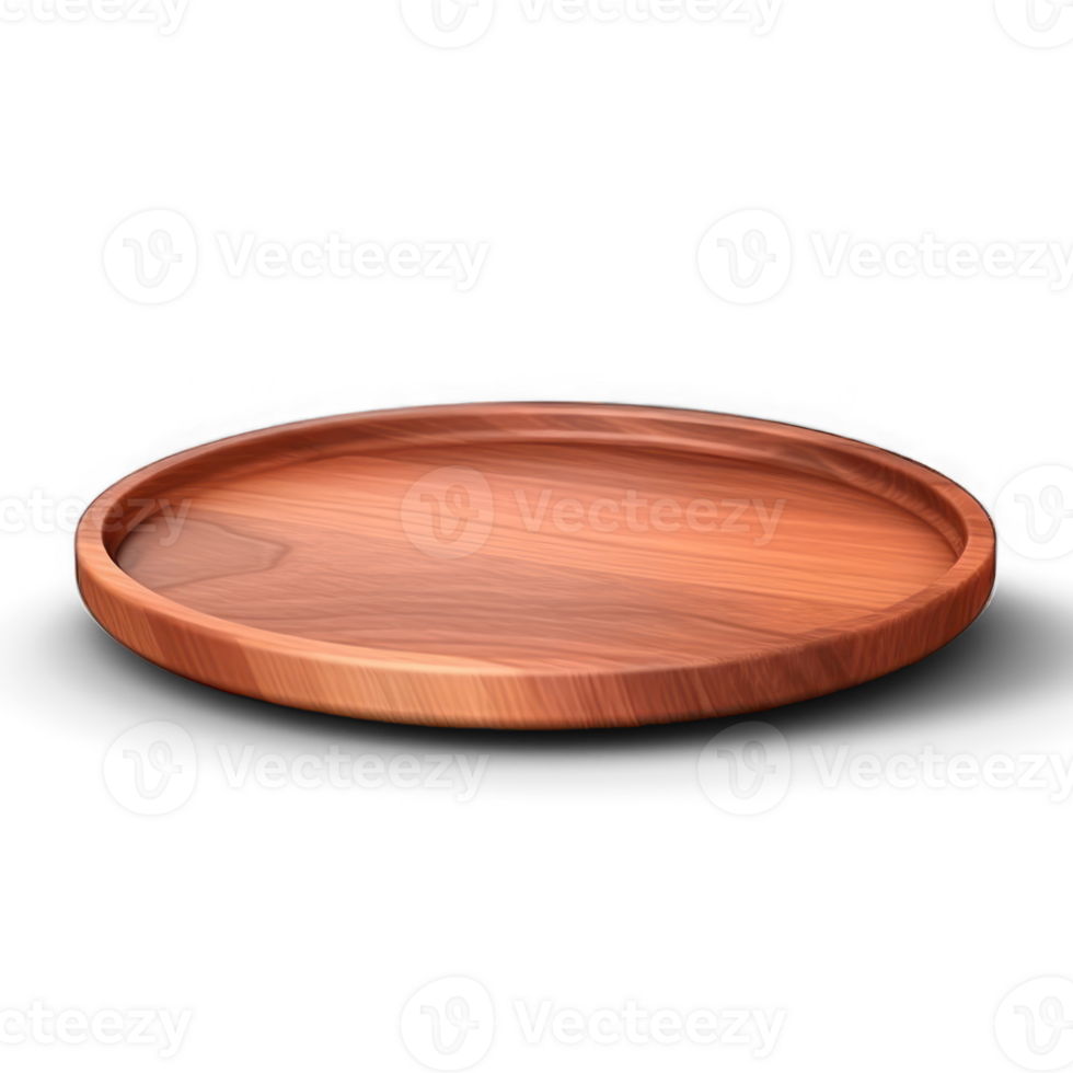 wooden serving tray isolated on transparent background png