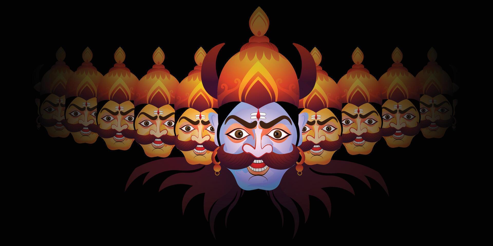 Dashanan Ravan king of lanka vector