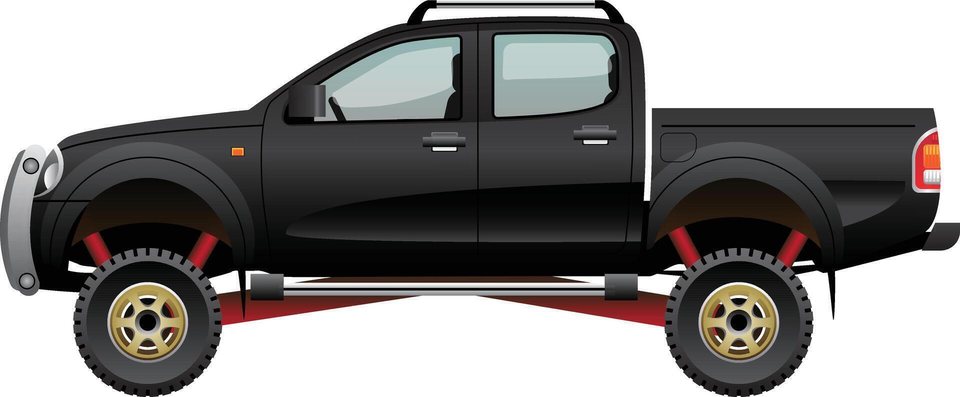 Flat cars set. Taxi and minivan, cabriolet and pickup. Bus and suv, truck. Urban, city cars and vehicles transport flat icons. Cabriolet and truck, car and bus, automobile pickup illustration vector