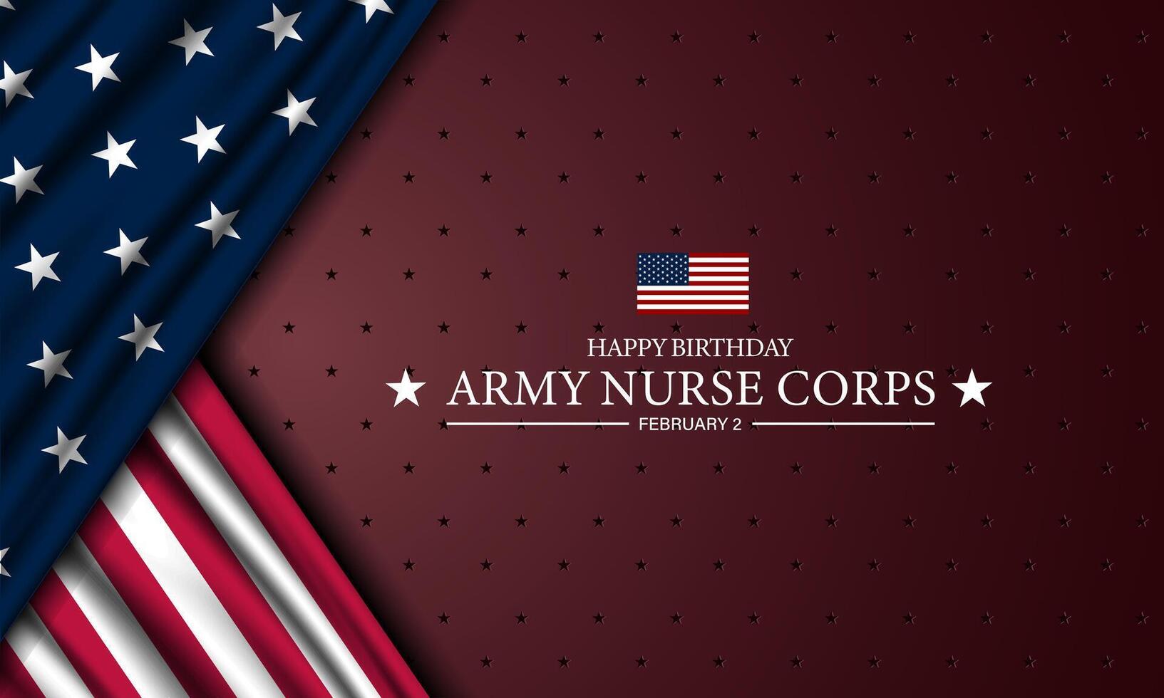 Army Nurse Corps Birthday February 2 Background Illustration vector