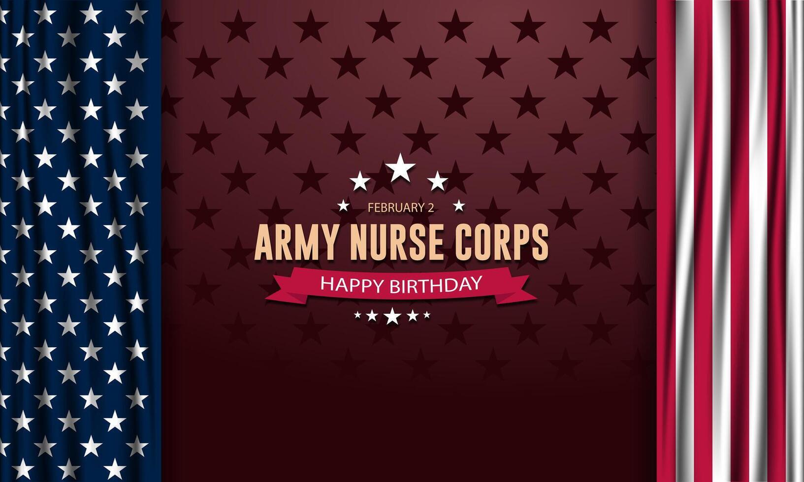 Army Nurse Corps Birthday February 2 Background illustration vector