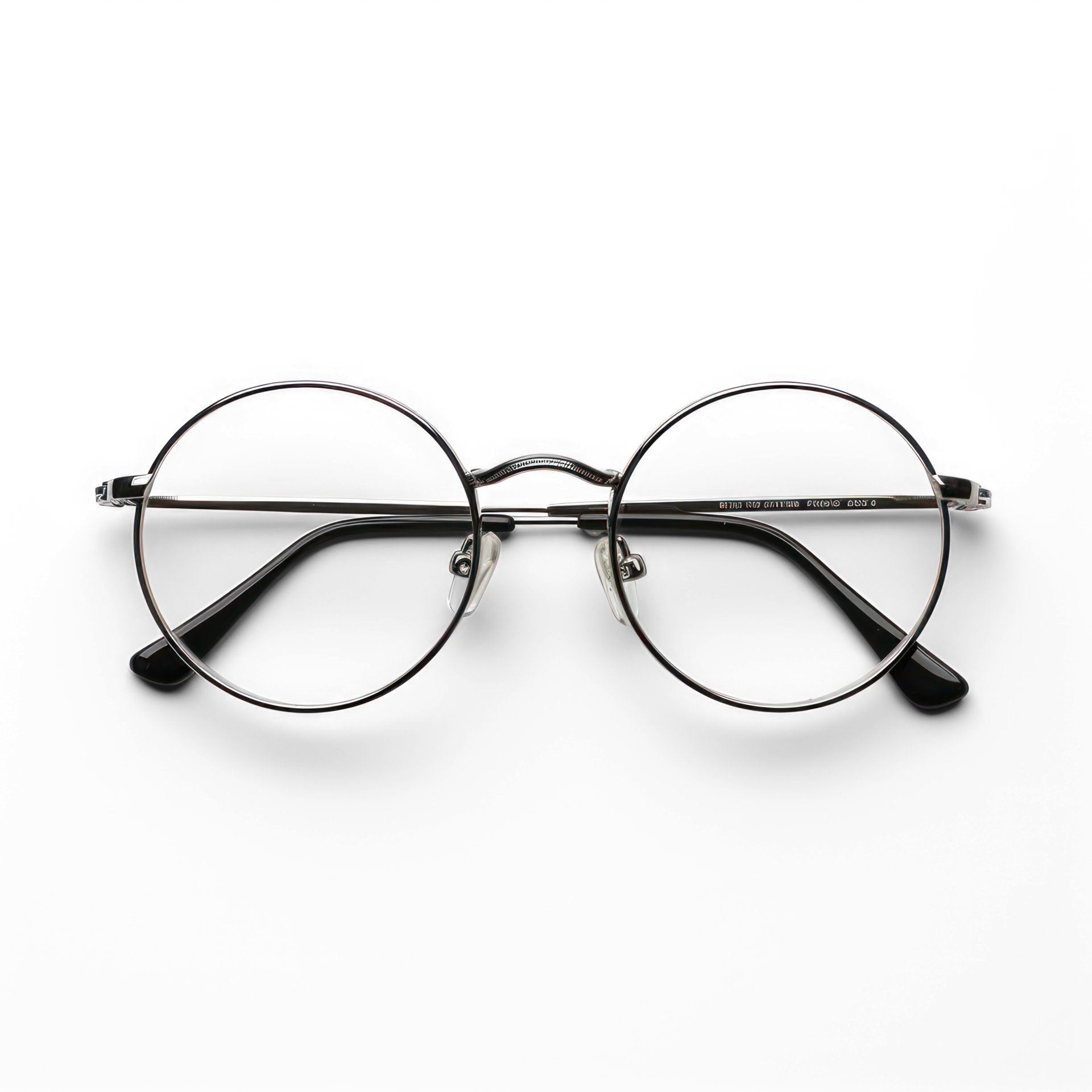 Modern glasses with a transparent frame on a transparent background