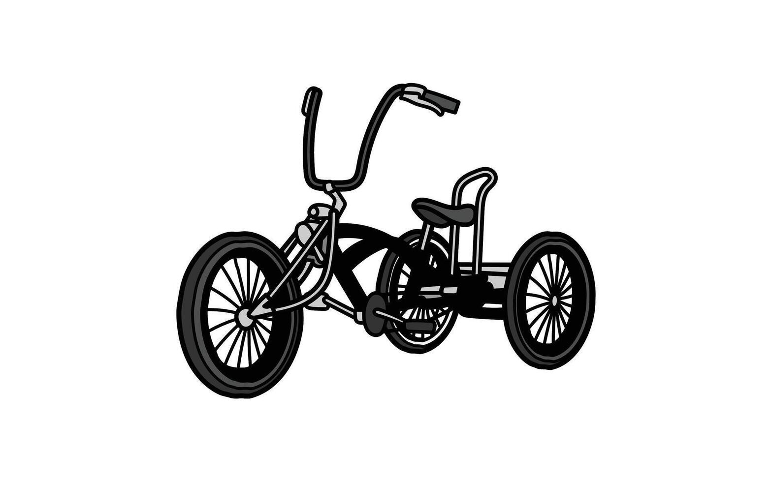 Baby bicycle silhouette image vector