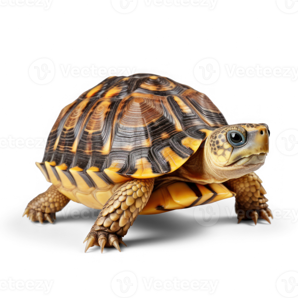 a turtle is walking on a transparent background png