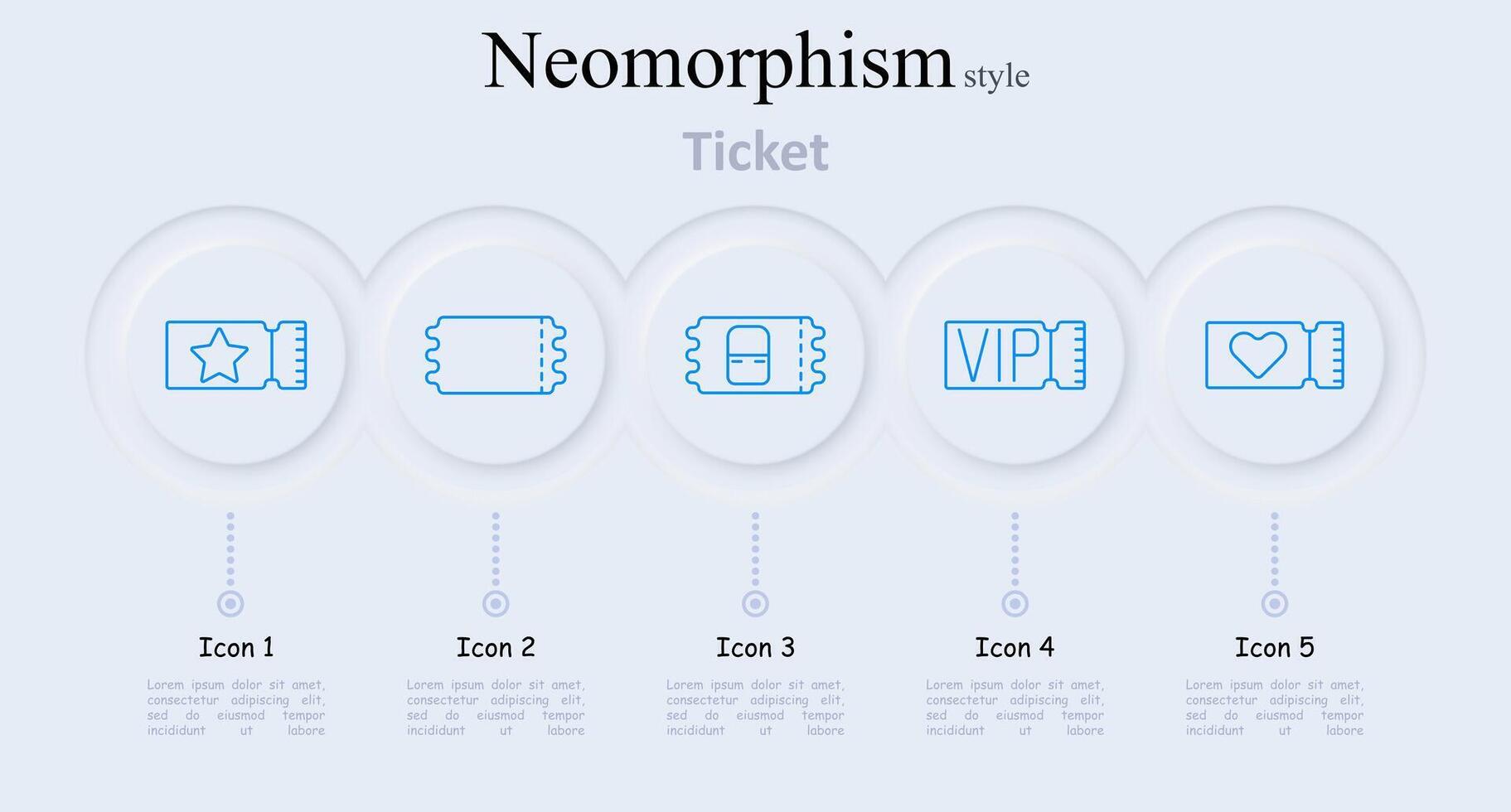Ticket set icon. Star , regular , 3D glasses , VIP ticket, heart ticket, event admission, special access vector