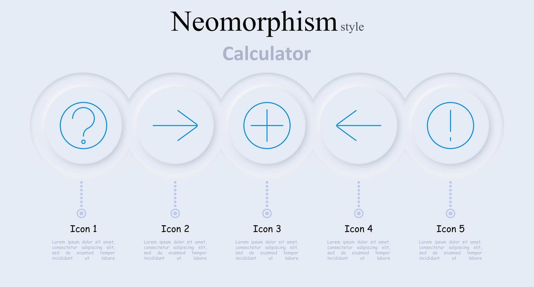 Calculator set icon. Question mark, right arrow, plus sign, left arrow, exclamation mark, calculation, symbols, math, operation, direction, emphasis, query, addition, navigation, alert. vector
