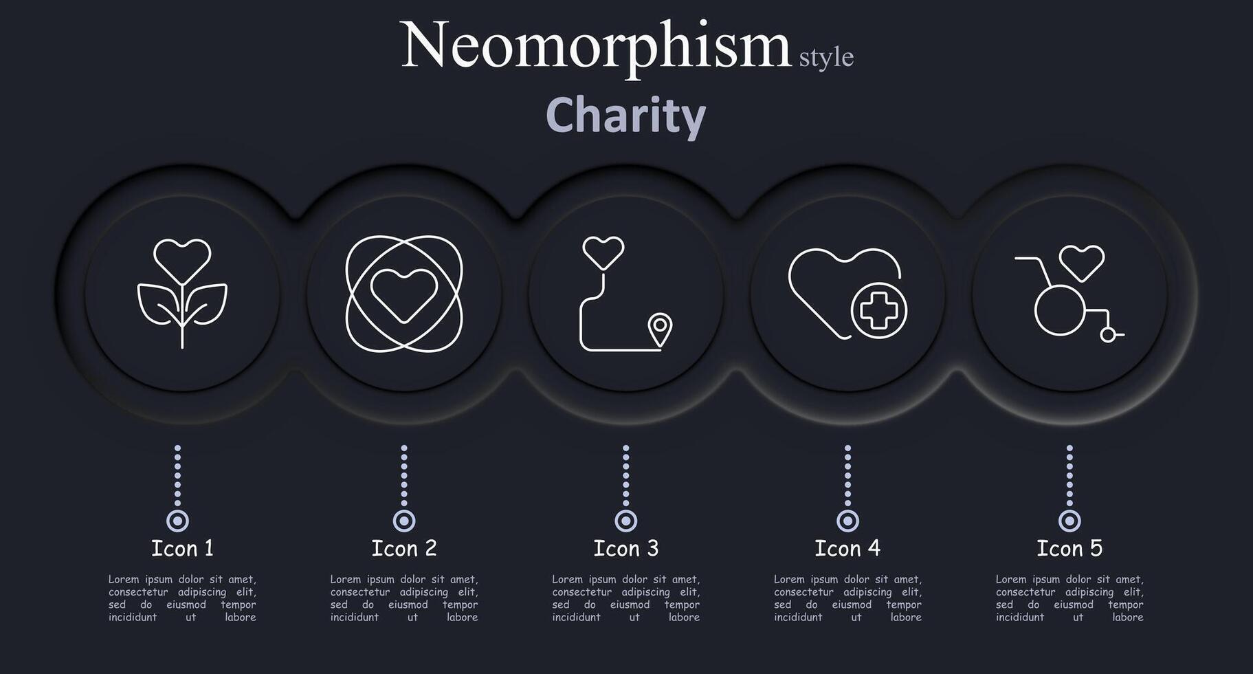 Charity set icon. Heart flower, overlapping hearts, heart with location, heart with cross, heart with wheelchair, love, support, donation, help, care. vector