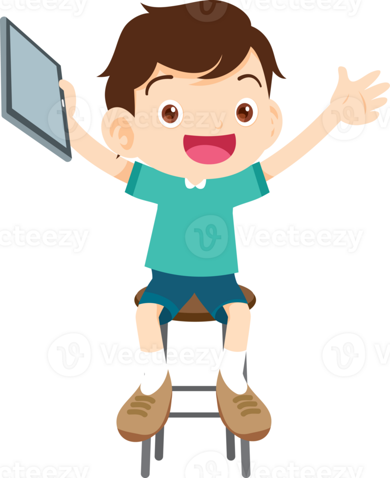 child sitting use gadget Mobile and laptop png