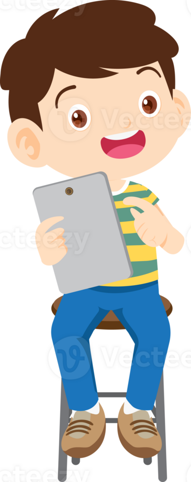 child sitting use gadget Mobile and laptop png