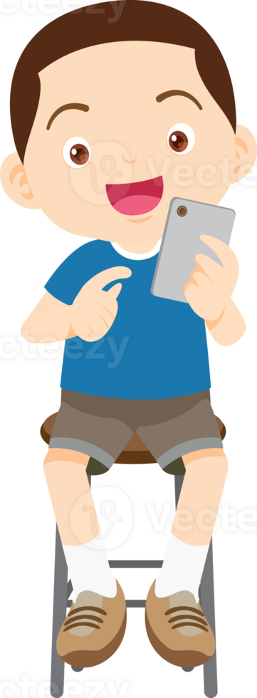 child sitting use gadget Mobile and laptop png