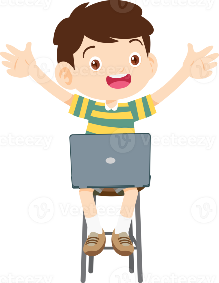 child sitting use gadget Mobile and laptop png