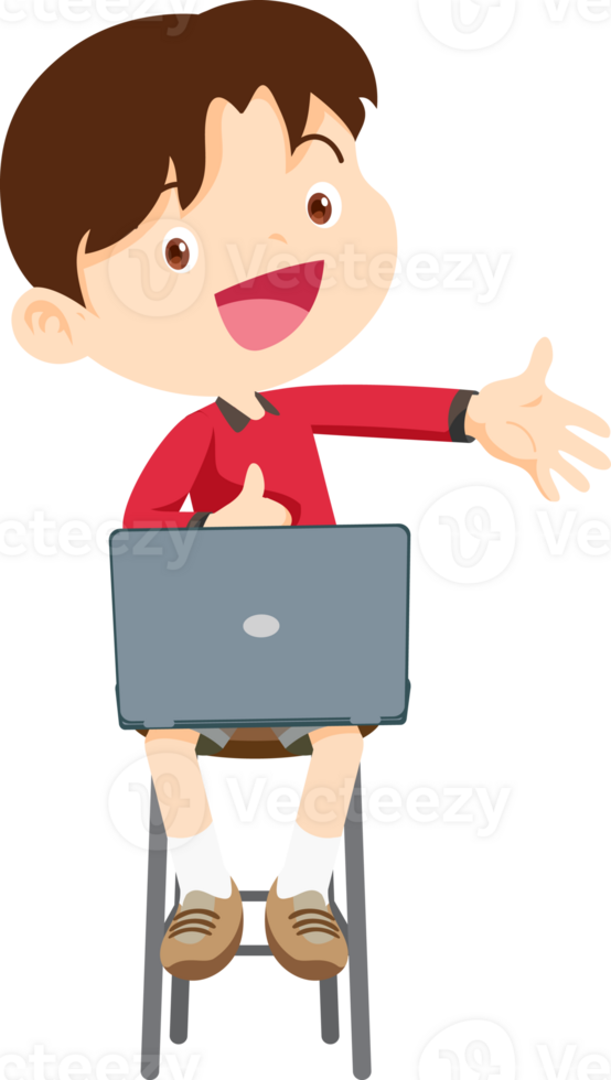 child sitting use gadget Mobile and laptop png