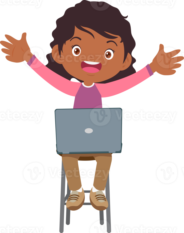 child sitting use gadget Mobile and laptop png