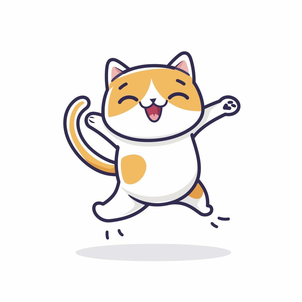 Cute Dog jumping illustration vector