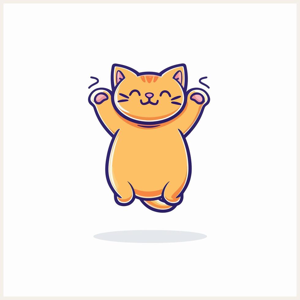 Cute Dog jumping illustration vector