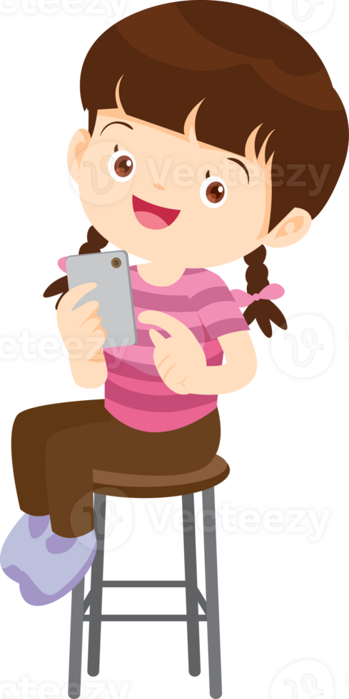 child sitting use gadget Mobile and laptop png