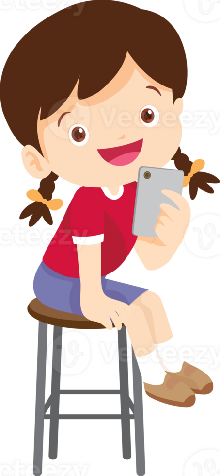 child sitting use gadget Mobile and laptop png