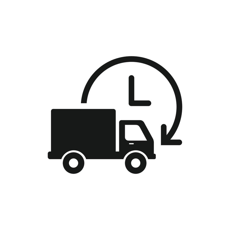 Fast delivery truck icon. Express delivery, quick move, symbol on white background vector