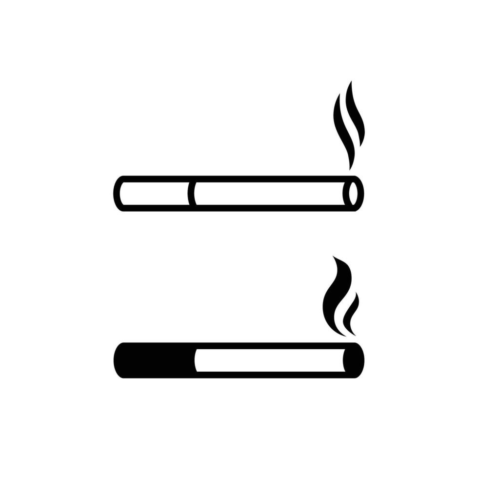 Cigarette icon. Smoking logo illustration. Cigarette symbol on white background vector