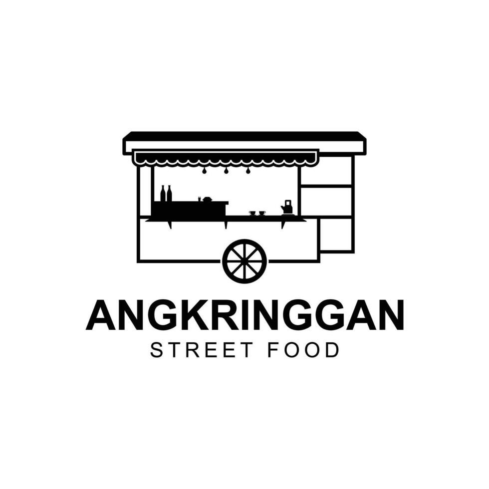 indonesian street foods traditional store shop menu taste logo design vectorWeb vector