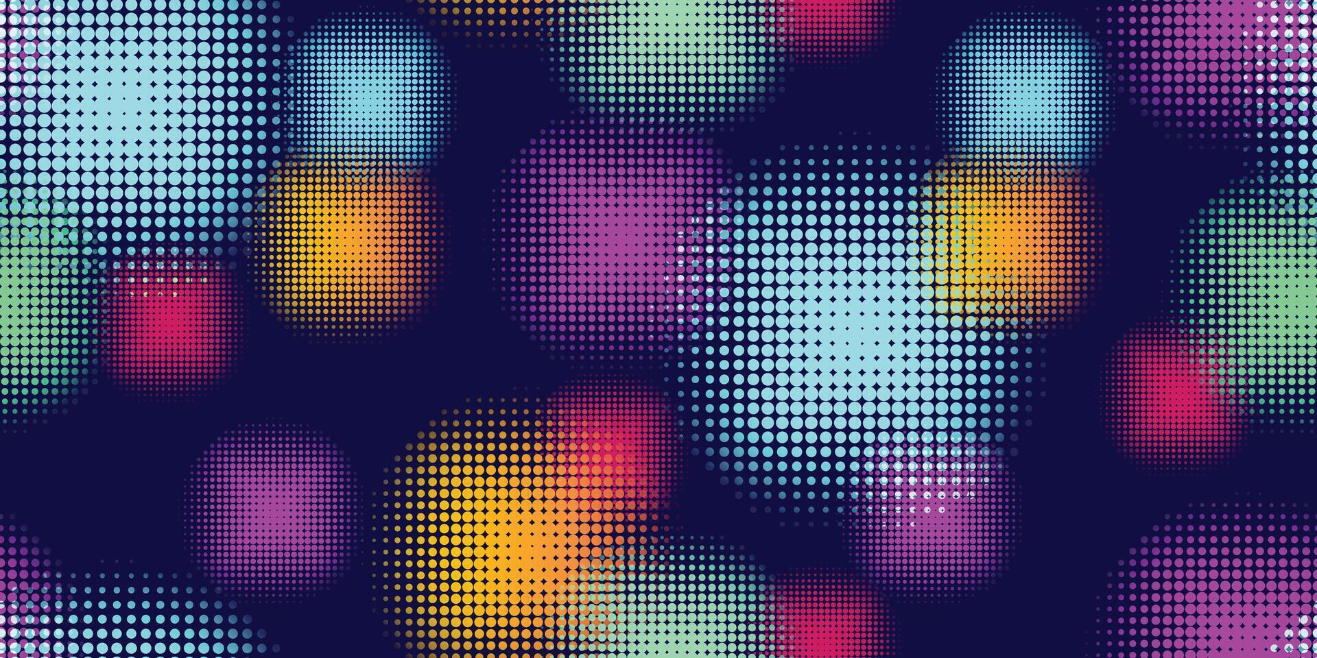 Geometric pattern bright abstract seamless background. fabric tissue endless reversible print. Circular dotted geometric shapes vector