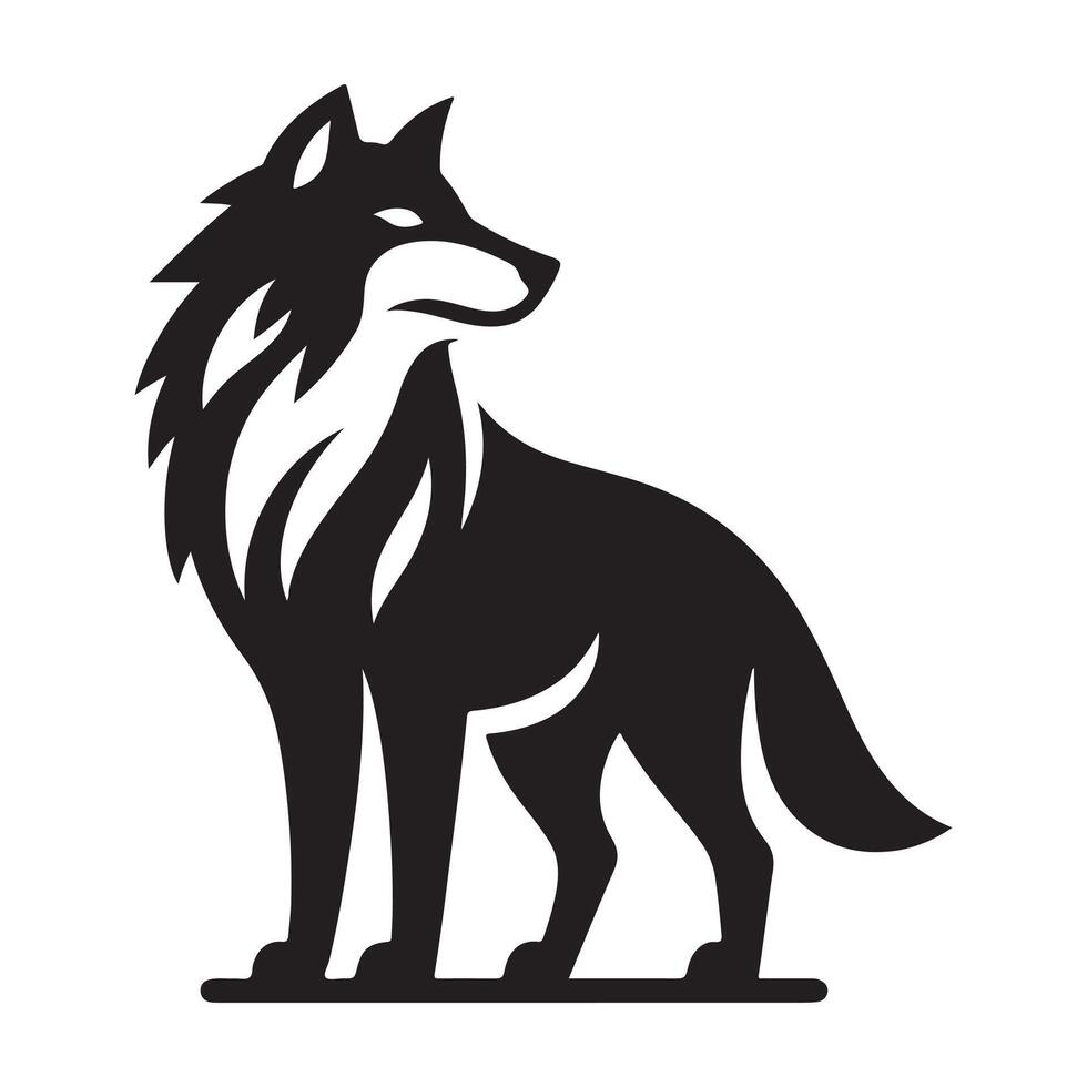Wolf silhouette vectors illustration