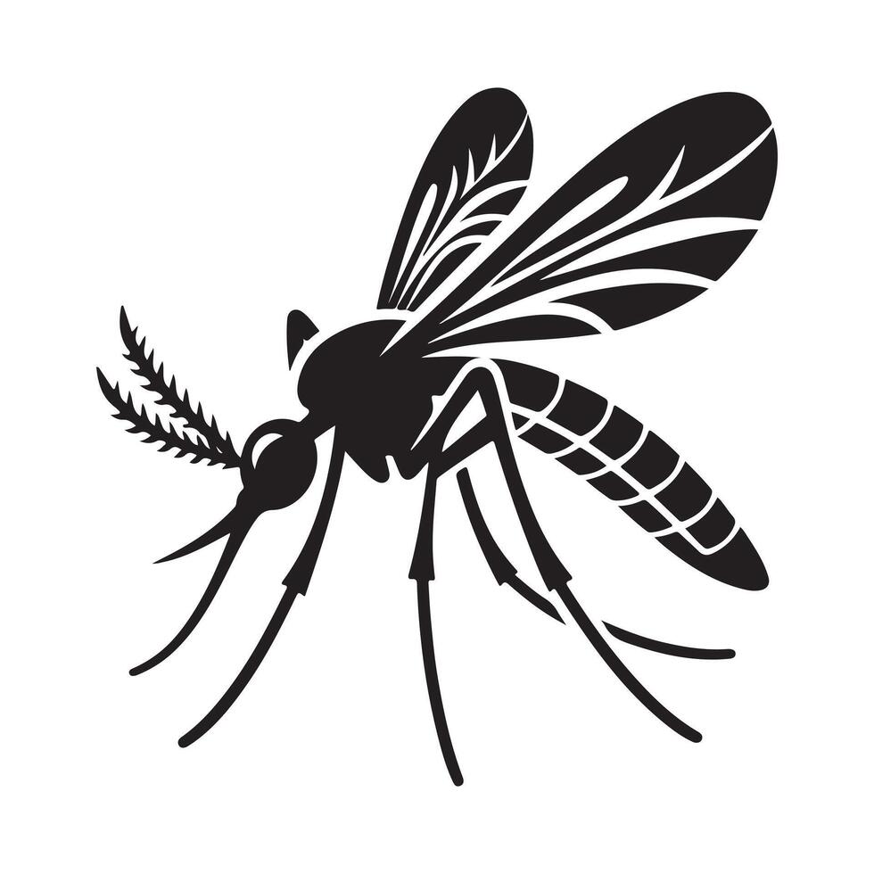 Mosquito silhouette vectors illustration