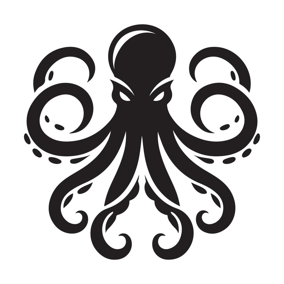 Oaktopus vectors silhouette