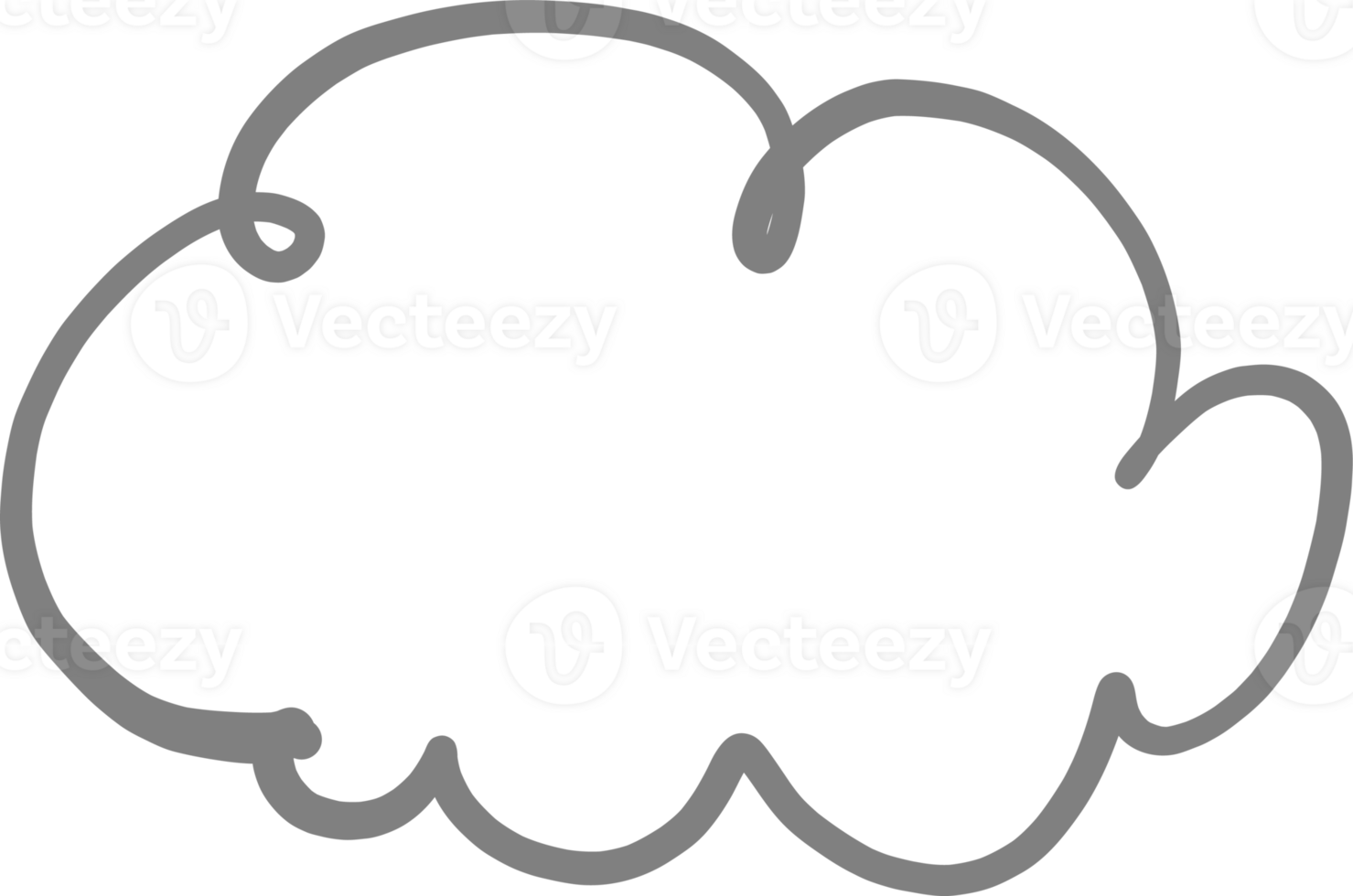 Hand drawn cloud illustration on transparent background. 47460371 PNG