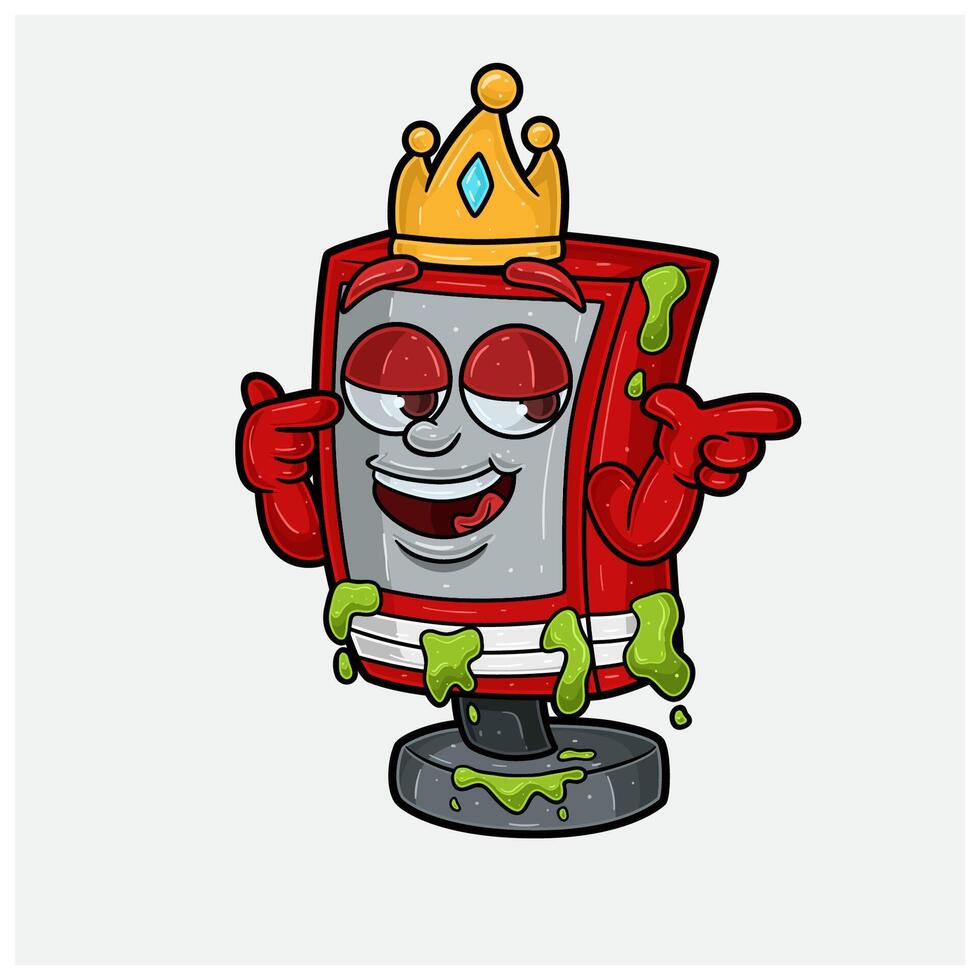 Sour Diesel Mascot Character Cartoon With Smug expression. For brand, label, packaging and product. vector