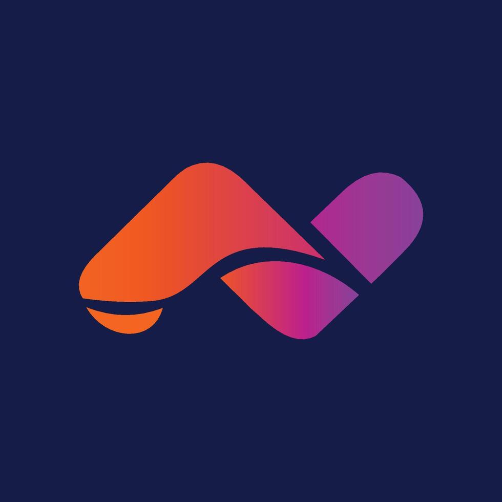 hill mount shapes abstract logo gradient vector