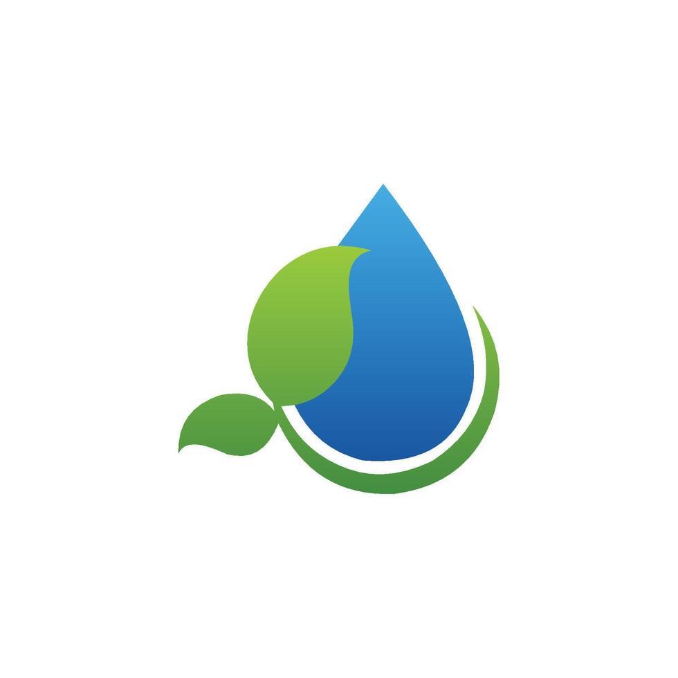 water and tree logo design vector